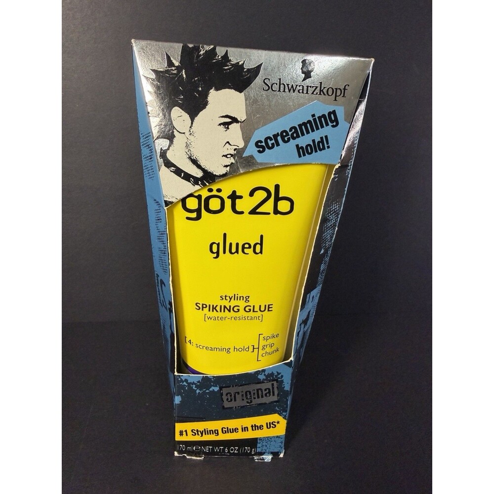 Got2b Glued Styling Spiking Glue Water Resistant 6 oz /  170g - Brand New